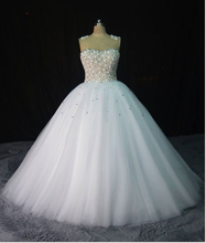 Vestido De boda De lujo con diamantes De imitación y cuello alto, traje bohemio De tul con purpurina, boda, 2021 2024 - compra barato
