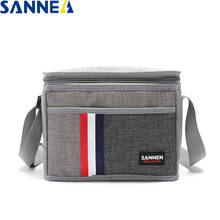 Sanne 4ldenim série retro almoço saco com filme de alumínio dentro da lancheira térmica isolada à prova dwaterproof água CL802-41 2024 - compre barato