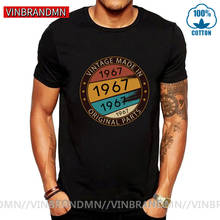 Vintage Made in 1967 Original Parts T shirt men Retro Born in 1967 shirt Father Dad Birthday Gift Hispter Classic Birth Year Tee 2024 - buy cheap