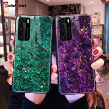 Luxury Marble Gold Foil Phone Case For Huawei P40 P30 P20 Lite Pro Coque Epoxy Silicone TPU Back Cover 2024 - buy cheap