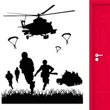 War Wall Stickers Air Force Marines Soldiers Airplane Vinyl Nusery Interior Wall Decals Home Decoration Boys Children Room Y898 2024 - buy cheap