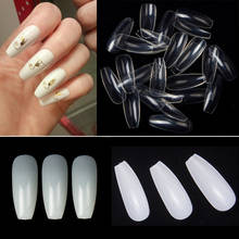 600pcs/pack Ballerina Nails Full Cover Nails Ballerina Coffin Shape Fake Nails Artificial French False Nail Art Tips Salon Tools 2024 - buy cheap