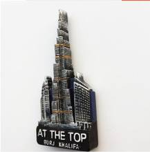 Imán de nevera de Burj Dubai, torre de jibia, recuerdos de viaje, pegatinas magnéticas para refrigerador, decoración del hogar 2024 - compra barato