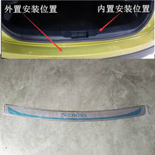 Panel de alféizar trasero de acero inoxidable de alta calidad, Protector de parachoques trasero para Suzuki SX4 s-cross S Cross 2014-2018 2024 - compra barato