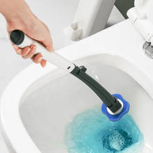 GURET-soporte para cepillo de inodoro desechable, cabezal reemplazable con detergente, herramientas portátiles de limpieza del hogar, accesorios de baño 2024 - compra barato