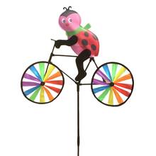 HBB Cute  Riding Bike Wind Spinner Windmill Whirligig Garden Lawn Yard Decor 2024 - buy cheap