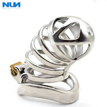 NUUN Prison Bird Male Stainless Steel Cock Cage Penis Ring Chastity Device Catheter With Stealth New Lock Adult Sex Toy 2024 - buy cheap