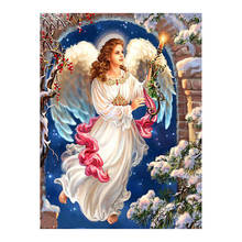 Winter Snow Angel Christmas Diamond Painting Portrait Round Full Drill Nouveaute DIY Mosaic Embroidery 5D Cross Stitch Gifts 2024 - buy cheap