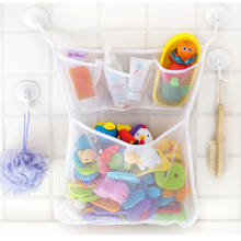 Bolsa colgante de malla duradera para baño, organizador de almacenamiento de tela con gancho, a prueba de polvo, para juguetes de bebé 2024 - compra barato