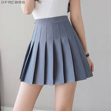 2020 Fashion Pleated Mini Skirts For Women Solid Kawaii Skater School Skirt Female A-line High Waist Skirt Pink White Black Blue 2024 - buy cheap