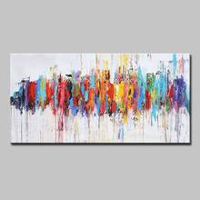 Mintura Modern Wall Art Picture For Living Room Home Decoration Multi-Color Abstract Diagram Hand Painted Oil Painting On Canva  2024 - buy cheap