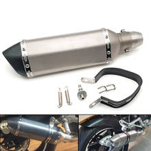 36-51 мм Универсальный мотоцикл выхлопной модифицированный Кроссовый глушитель для Kawasaki KLZ1000 Versys Z400 W800 кафе KX 65 85 125 2024 - купить недорого