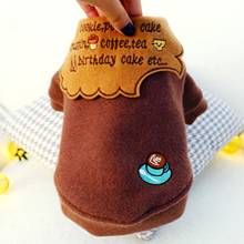 Abrigo de galletas de Chocolate para mascota, ropa de dos patas para perro, bichón, de peluche, Otoño e Invierno 2024 - compra barato