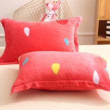 Flannel Coral Velvet Adult Extra Thick Warm with Fleece Pillowcase Pair No pillow core pillow cases home decor 48x74cm 2024 - buy cheap