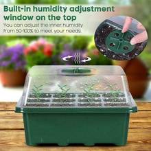 12 Hole Plant Seed Grows Box Nursery Seedling Starter Garden Yard Tray Gardening Sowing Tray Tools Garden Plant 2024 - compre barato