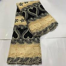 velvet lace fabrics african guipure lace cord lace fabric with stones 2020 high quality Water soluble lace embroidered 5yards 2024 - buy cheap