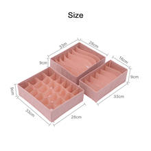 Super Practical Fashion 3Pcs/Set Home Foldable Storage  Bra Underwear Organizer Closet Drawer Divider Non-woven Storage Box 2024 - buy cheap