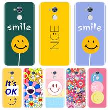 Capa tpu macia de silicone para celular, capa tpu amarela, azul, sorriso, flor, para huawei honor 6, 5a, 4x, 5x, 6x, honor 6a, 4c, 5c, 6c pro 2024 - compre barato