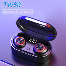 FLOVEME TWS 5.0 Wireless Bluetooth Earphone TW80 Wireless Headphones LED Display Mini Earbuds Bass HiFi Stereo Wireless Headsets 2024 - купить недорого