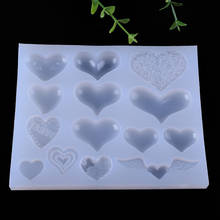 1pc Love Shape Crystal Silicone Mold Transparent Soft Mold for UV Epoxy Resin Art Supplies DIY Jewelry Making Resin Mould 2024 - buy cheap