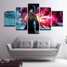 5 Piece Wall Art Canvas Paintings Anime Manga Pictures Tokyo Ghoul Prints Home Modern Living Room Posters Aesthetic Decoration 2024 - buy cheap