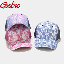 Geebro Women Tie-dye Baseball Cap Fashion Ponytail Hat Summer Mesh Breathable Caps Female Outdoor Sun Protection Snapback Hats 2024 - buy cheap