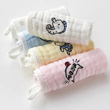Toalla de Saliva para recién nacido, pañuelo pequeño cuadrado de algodón con dibujos animados, suave y transpirable, suministro para el cuidado del bebé, 5 uds. 2024 - compra barato
