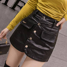 sexy women front buttons black short skirt 2020 new high waist slim korea short skirt shorts female fashion short trousers 2024 - buy cheap