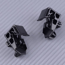 Dwcx 2 pçs plástico preto frente farol suporte de montagem clipes apto para toyota tacoma prius corolla lexus rx300 gx470 53271-12040 2024 - compre barato