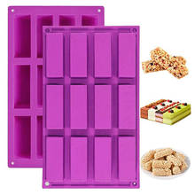 12 Cavity Rectangle Silicone Mold Protein Energy Bars Maker Chocolate Biscuit Caramel Bread Butter Brownie Cheesecake Soap Mould 2024 - buy cheap