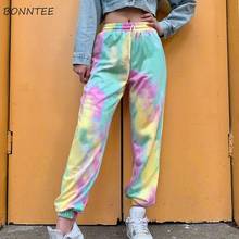 Pants Women Harajuku Stylish Full Length College Trousers Popular BF All-match Ladies Tie Dye Streetwear Loose 2XL Elastic Waist 2024 - buy cheap