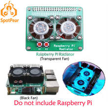 Raspberry Pi Dual Fan Heat hat для Raspberry Pi 4B/3B +/3B/3A + 2024 - купить недорого