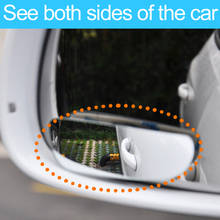 2 шт. автомобиля зеркало 360 градусов Широкий формат выпуклое зеркало для слепой зоны парковки авто зеркало заднего вида мотоцикла регулируемое зеркало аксессуары 2024 - купить недорого