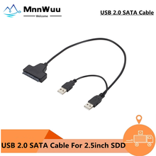 Cable adaptador USB Sata a USB 2,0, conectores de ordenador, compatible con disco duro SSD HDD de 2,5 pulgadas 2024 - compra barato