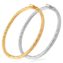 Collare Trendy Bracelets For Women Gift Wholesale Men Jewelry Bangle Gold/Silver Color Lockable Bracelets & Bangles H417 2024 - buy cheap