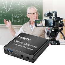 1080P Video Capture Card With Mic L/R Loop Out HDMI-Compatible Video Grabber Recorder Box 2024 - buy cheap