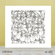 AZSG Hat snowman Clear Stamps For DIY Scrapbooking/Card Making/Album Decorative Rubber Stamp Crafts 2024 - buy cheap