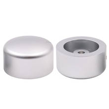 Kyyslb 44x25mm todo-alumínio botão sólido liga de alumínio volume potenciômetro botão tampa de botão rotativo tampa de engrenagem tubo amplificador botão 2024 - compre barato