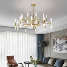 Candelabro LED moderno, iluminación Art Deco, lámpara de luz suspendida para cocina, sala de estar, Loft, dormitorio 2024 - compra barato