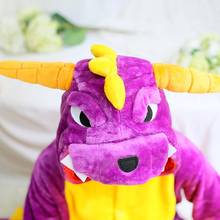 Adult Animal Pajamas Women Sleepwear kigurumi All in One Pyjama Animal Suit Purple Dragon Dinosaur Cosplay Cartoon Hooded Pijama 2024 - buy cheap