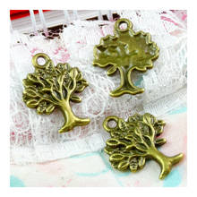 Pingentes de amuleto de árvore banhados a bronze antigo de 60 tamanhos 22*17mm acessórios de joias faça você mesmo 2024 - compre barato