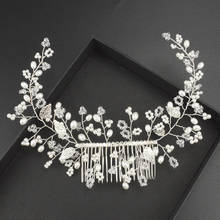 Fashion Luxury Pearl Comb Bridal Headdress Wedding Crystal Hair Accessories Handmade Girl Head Comb Hair Clip Headwear 2024 - buy cheap