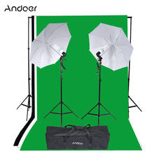 Andoer Photography Studio Portrait Product Lighting Tent Kit Photo Video Equipment with 135W Bulb+Umbrella+3 Color Backdrops 2024 - buy cheap