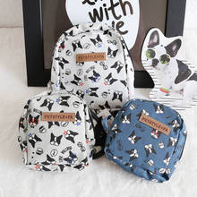 Mochila con estampado bonito para perro, bolsa de transporte de viaje al aire libre para perros pequeños, cachorro, gato, bolsas para mascotas con arnés de cuerda para el pecho, juego de correas 2024 - compra barato