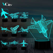 VCity Aircraft Series 3D Lamp USB LED Nightlight Helicopter Modelling Table Lamp Fixture Air Plane Gift For Kids Boys Home Decor 2024 - buy cheap