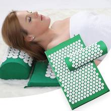 Acupuncture Massage Mat & Pillow Set Massage Mat Acupressure Relax Relieve Back Body Pain Flower Spike Acupuncture Cushion 2024 - buy cheap