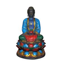 El cristal chino antiguo de color muestra el Buda Sakyamuni y Prays para adorar al Buda 2024 - compra barato