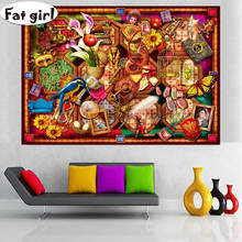 Bordado de diamantes para manualidades, pintura de diamantes de espectáculo de circo, Animal 5D, mosaico de bits, paisaje de gato, accesorios de decoración redondos y cuadrados, regalo 2024 - compra barato