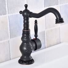 Oil Rubbed Bronze Faucet Retro Style Basin Faucet Rotating Single Handle Single Hole Hot And Cold Water Nsf625 2024 - buy cheap
