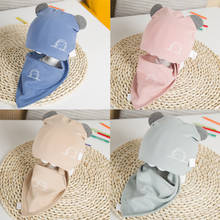 baby hat fall/winter baby fetal cap sleeping cap cartoon pullover hat two-piece triangle scarf newborn baby accessories 2024 - buy cheap